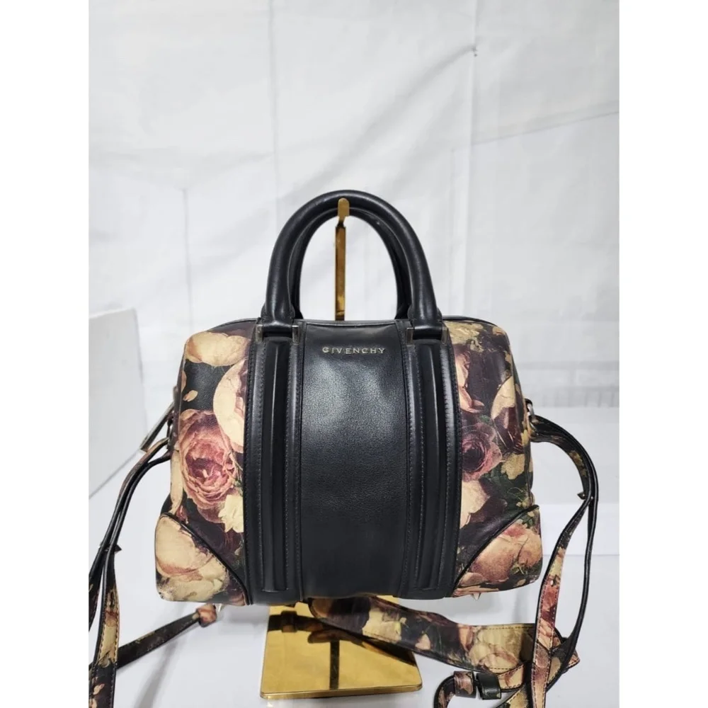 Authentic Givenchy Lucrezia Printed Leather Satchel Bag